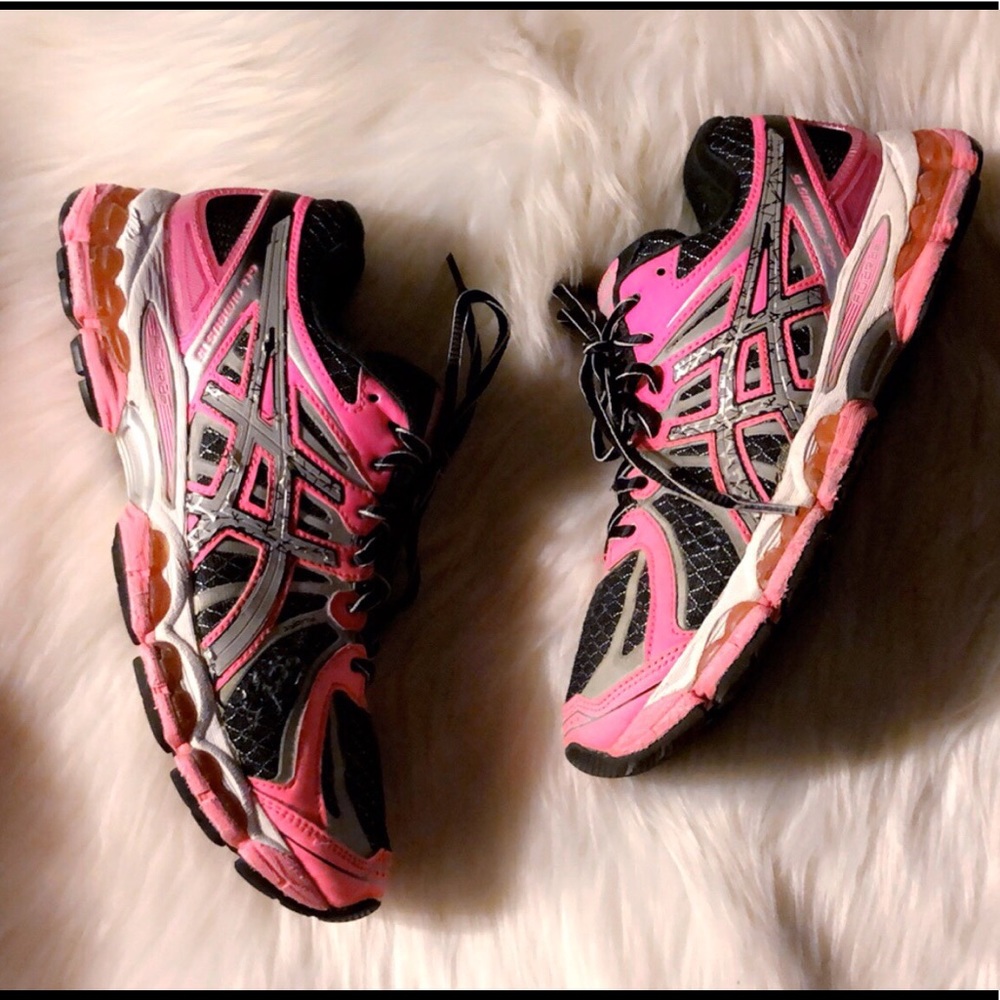 Asics Women's Sneakers in Pink and Black